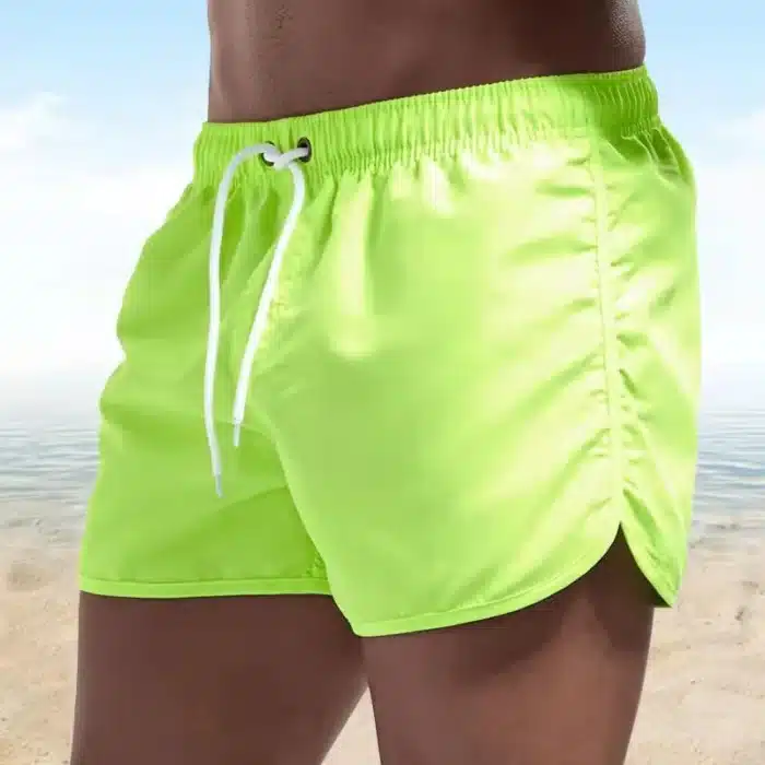 Short de bain respirant pour hommes, maillot de bain de marque, Sexy, taille basse, vêtements de plage, été, 2021 1