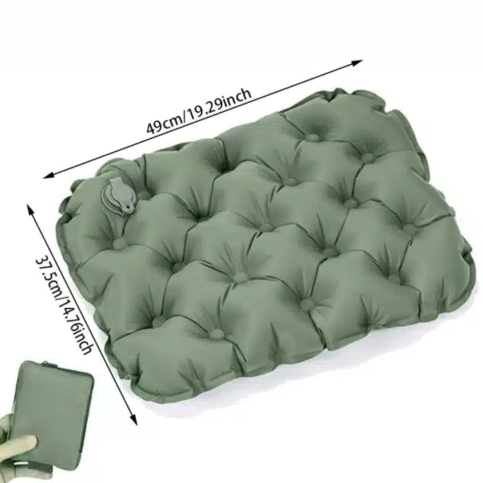 Coussin de Siège Gonflable Ultraléger, Polymères de Camping, Imperméable, Pliable, à Air, pour Voyage 4