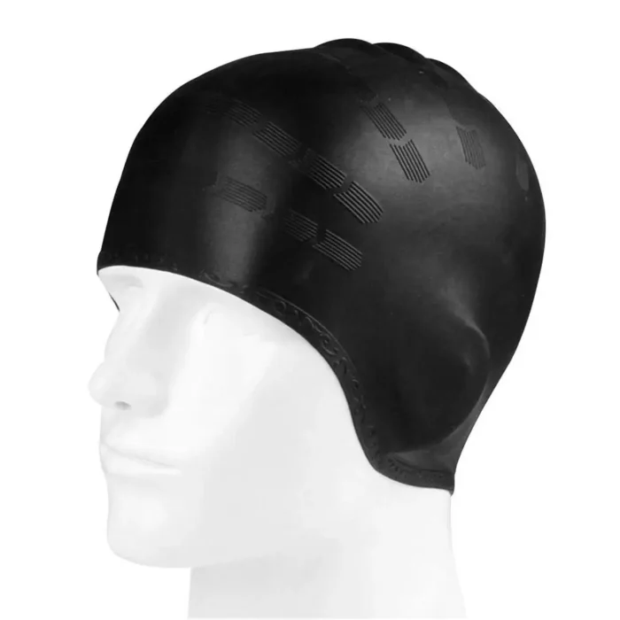 Bonnet de natation à haute élasticité pour adultes, bonnet de piscine imperméable, protection des oreilles, cheveux longs, grand chapeau de plongée en silicone, hommes et femmes 2