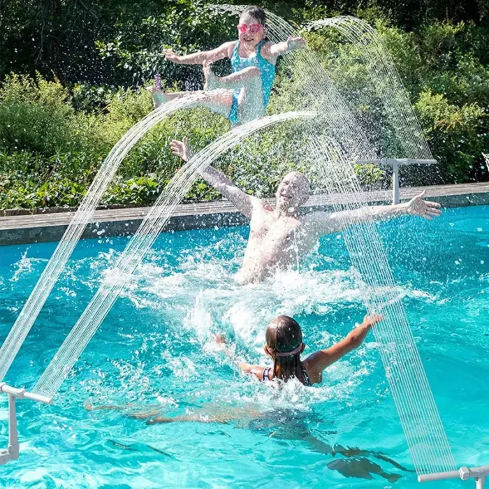 Pulvérisateur de fontaine de piscine au-dessus du sol, cascade de piscine, arroseur d'amusement d'étang, accessoires de spa, décor 6