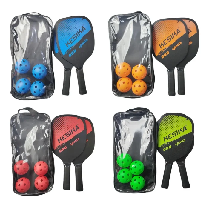 Ensemble de raquettes de Pickleball professionnelles, sac de rangement pour 4 balles avec prise confortable, léger pour adultes, entraînement en plein air pour hommes 6