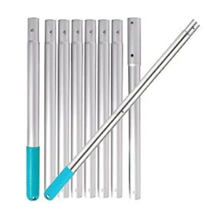 Poteau de piscine en aluminium réglable résistant à l'usure, écumoire de piscine, filet, degré de corrosion, accessoires pour l'entretien de la piscine 1