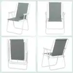 Chaise de camping pliante légère avec accoudoirs, camping en plein air, pique-nique, pêche, jardin de plage 2